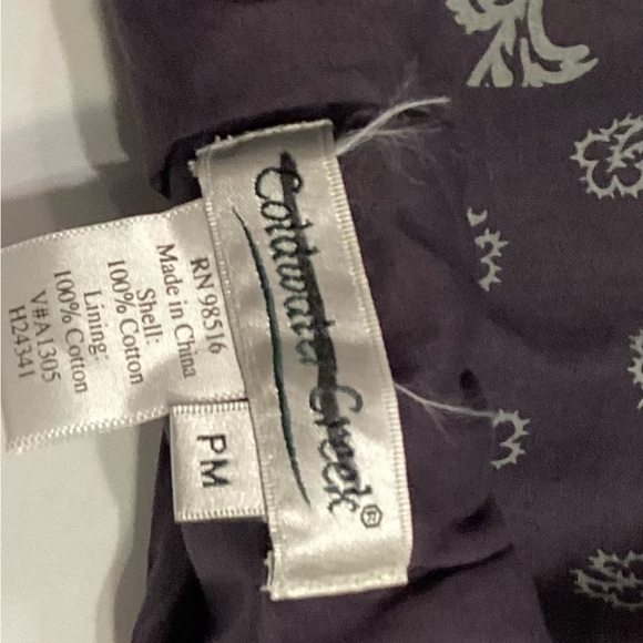 Coldwater Creek long purple cotton  skirt with metal beading detail medium P - Picture 7 of 9